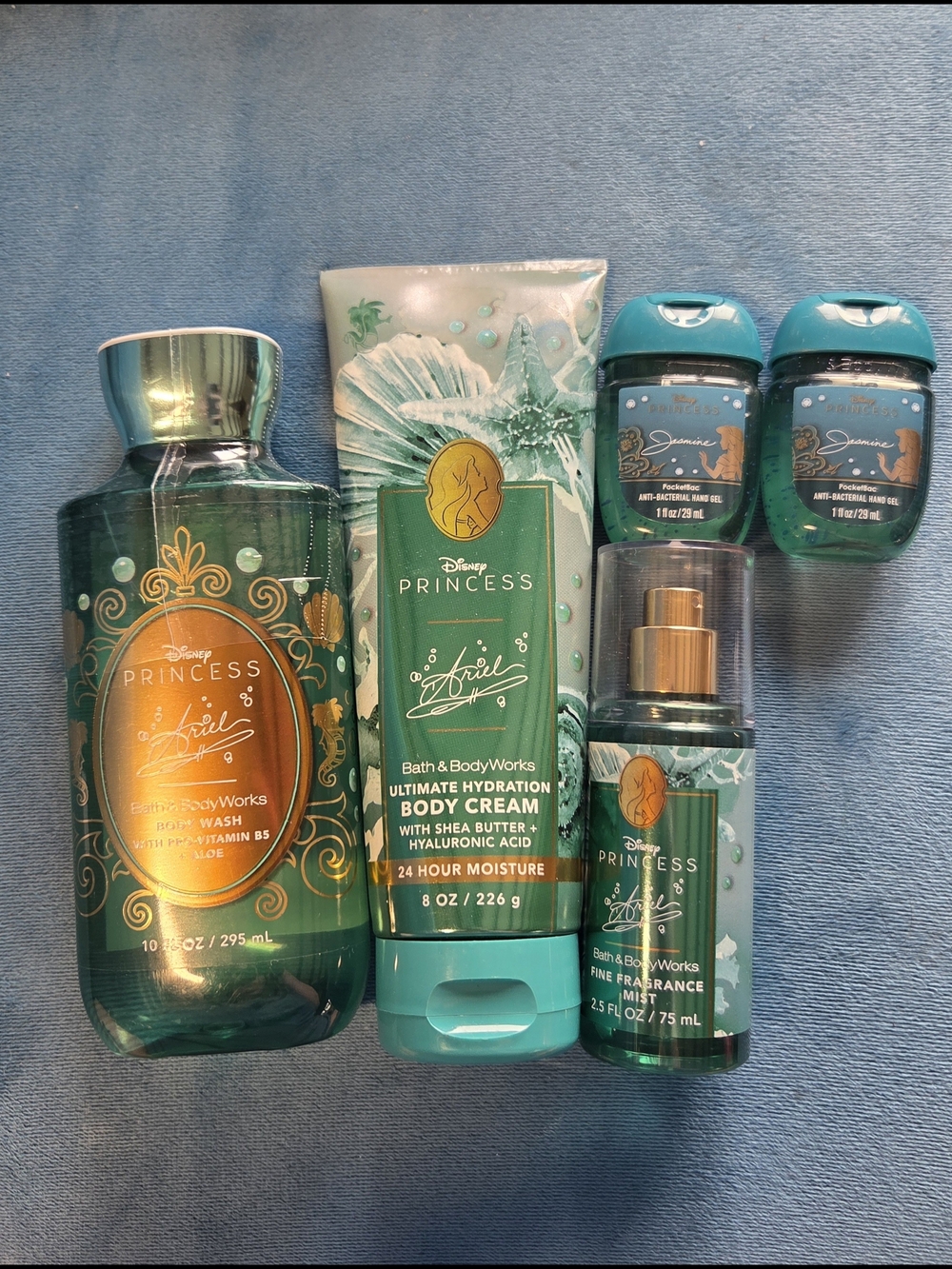 Disney Princess Ariel & Jasmine Bath & Body Works Set